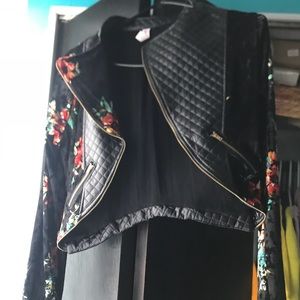 Leather and Velvet Jacket